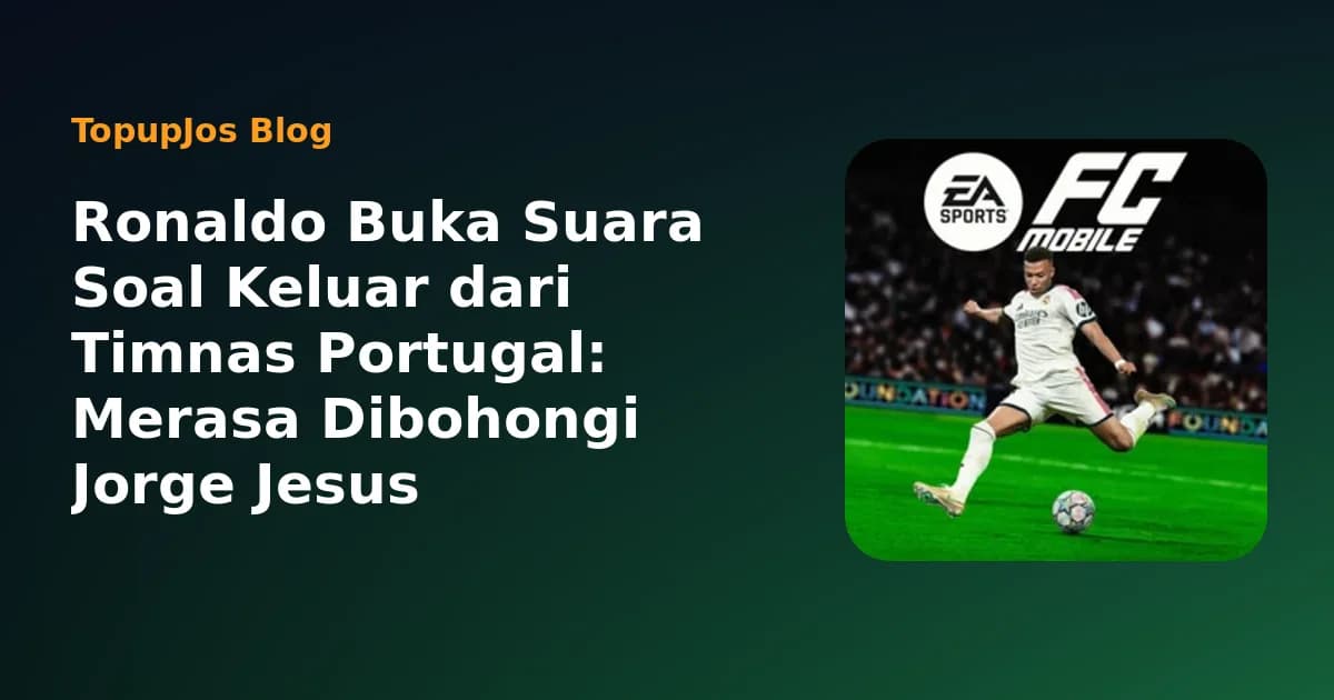 Ronaldo Buka Suara Soal Keluar dari Timnas Portugal: Merasa Dibohongi Jorge Jesus