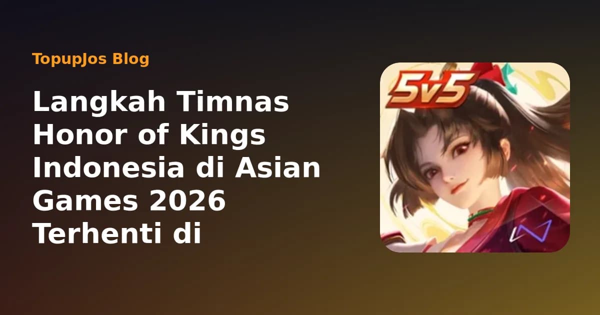 Langkah Timnas Honor of Kings Indonesia di Asian Games 2026 Terhenti di Perempat Final